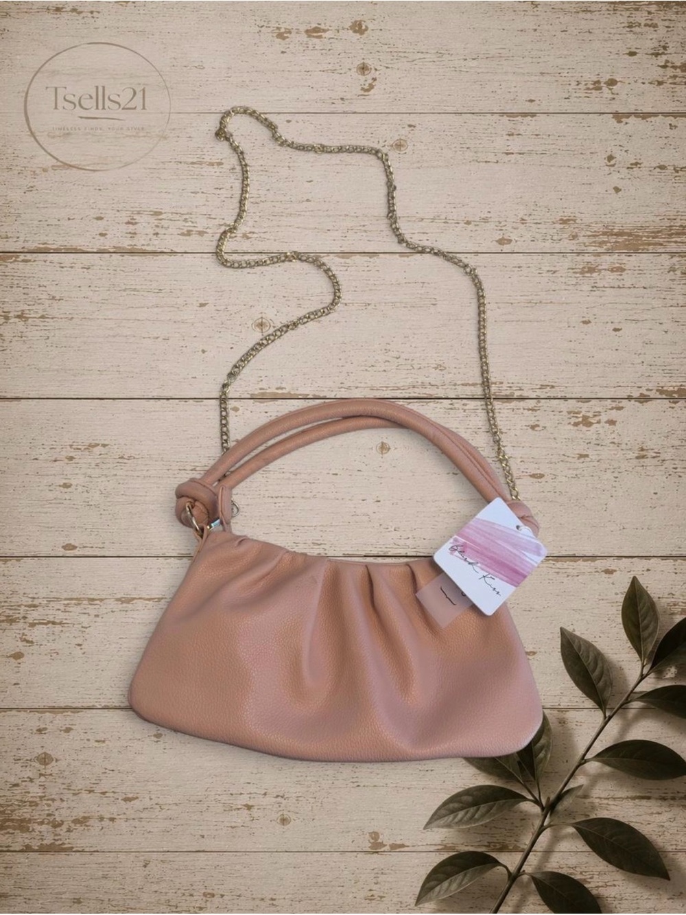 NWT (With Defect) Blush Kiss Pink Ruched Mini Hobo Bag